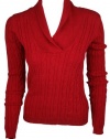 Charter Club Womens Shawl Collar Cable Knit Sweater