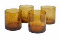 Artland Iris DOF, 14-Ounce, Amber, Set of 4