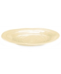 Celebrated chef and writer Sophie Conran introduces dinnerware designed for every step of the meal, from oven to table. A ribbed texture gives this tan platter from Portmeirion the charm of traditional hand-thrown pottery. Celebrated chef and writer Sophie Conran introduces dinnerware designed for every step of the meal, from oven to table. A ribbed texture gives this tan platter from Portmeirion the charm of traditional hand-thrown pottery.