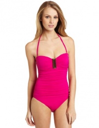 La Blanca Women's Renew and Refresh 1 Piece Cup Bandeau, Berry, 10 La Blanca Women's Renew and Refresh 1 Piece Cup Bandeau, Berry, 10