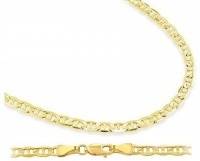 14k Yellow Gold Necklace Mariner Chain Mens Womens Solid 1.4mm