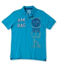 Sport a style that's one part traditional, one part modern with this polo shirt from American Rag. Sport a style that's one part traditional, one part modern with this polo shirt from American Rag.