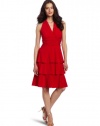 Evan Picone Women's Tiered Halter Matte Jersey Dress
