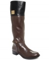 Two tones are always better than one. Complete your look with Tommy Hilfiger's Xenon riding boots.