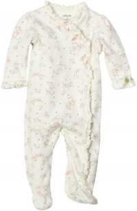 Little Me Layette Footie, Rose Floral, Ivory Print Little Me Layette Footie, Rose Floral, Ivory Print