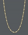 Dazzle your neckline with a little extra texture. Necklace features a unique dot dash design crafted in 14k gold. Approximate length: 24 inches.