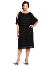 Jessica Howard Women's Plus Size 1 Piece Cold Shoulder Blouson Dress Jessica Howard Women's Plus Size 1 Piece Cold Shoulder Blouson Dress