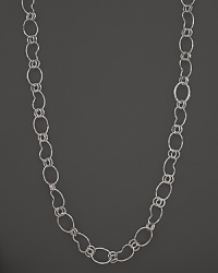 Long, graceful sterling silver kidney link chain by Ippolita. Long, graceful sterling silver kidney link chain by Ippolita.