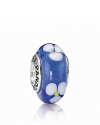 This murano glass charm features a delicate floral design and sterling silver logo-engraved trim. By PANDORA.