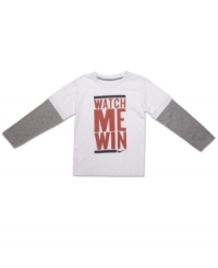 Because sometimes all you can do is stand back in awe: Nike's slider tee with Watch Me Win graphic. Because sometimes all you can do is stand back in awe: Nike's slider tee with Watch Me Win graphic.