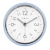 DecoMates Non-Ticking Silent Clock - Water Resistant Bathroom Suction Clock (Baby Blue)