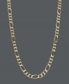 A simple layer that will take your ensemble to a new level. This rich necklace features a figaro link chain in 14k gold. Approximate length: 22 inches. Approximate width: 6 mm.