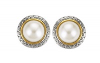 Designer Inspired Round Pearl Cable Earrings Designer Inspired Round Pearl Cable Earrings