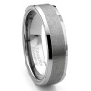 Tungsten Carbide Satin Men's Wedding Ring Sz 15.5