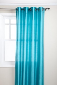 Stylemaster Tribeca 56 by 95-Inch Faux Silk Grommet Panel, Turquoise Stylemaster Tribeca 56 by 95-Inch Faux Silk Grommet Panel, Turquoise