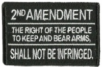 2nd Amendment Tactical Patch - Black 2nd Amendment Tactical Patch - Black