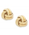 Style takes shape. Giani Bernini's stud earrings are set in 24k gold over sterling silver and feature a postmodern double-knot design for added appeal. Approximate diameter: 3/8 inch.