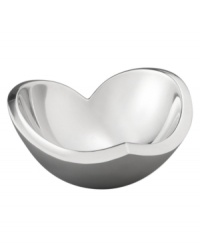 Love takes many shapes, just like this uncommonly beautiful bowl from Nambe. Sensuously shaped in Nambe's signature alloy, this silvery piece offers a constant reminder of your devotion to that special someone. Equally comfortable in use at a kitchen table or on display, the versatile bowl is truly a statement of your innermost affection. Designed by world-renowned sculptor Sean O'Hara. Love takes many shapes, just like this uncommonly beautiful bowl from Nambe. Sensuously shaped in Nambe's signature alloy, this silvery piece offers a constant reminder of your devotion to that special someone. Equally comfortable in use at a kitchen table or on display, the versatile bowl is truly a statement of your innermost affection. Designed by world-renowned sculptor Sean O'Hara.