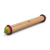This unique rolling pin from Joseph Joseph takes the guess-work out of preparing pizza, pie bases and pastry. Three sets of removable discs raise the rolling surface to create the required pastry thickness for each setting.