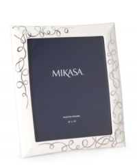 Show your romantic side. Loopy platinum hearts in white porcelain make the Love Story picture frame from Mikasa a beautiful way to display wedding or anniversary photos. Show your romantic side. Loopy platinum hearts in white porcelain make the Love Story picture frame from Mikasa a beautiful way to display wedding or anniversary photos.