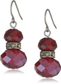 Kenneth Cole New York Modern Garnet Faceted Bead Double Drop Earrings Kenneth Cole New York Modern Garnet Faceted Bead Double Drop Earrings