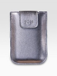 This handmade universal phone case unites elegance, function and technology in versatile leather. A snap closure holds your device securely and accommodates a variety of iPhones, smart phones and PDAs. Snap closureLeather5¼ X 3¾Handmade in USAFOR PERSONALIZATION Select a quantity, then scroll down and click on PERSONALIZE & ADD TO BAG to choose and preview your personalization options. Please allow 2 to 3 weeks for delivery. This handmade universal phone case unites elegance, function and technology in versatile leather. A snap closure holds your device securely and accommodates a variety of iPhones, smart phones and PDAs. Snap closureLeather5¼ X 3¾Handmade in USAFOR PERSONALIZATION Select a quantity, then scroll down and click on PERSONALIZE & ADD TO BAG to choose and preview your personalization options. Please allow 2 to 3 weeks for delivery.