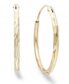 A must-have classic. Giani Bernini's polished hoop earrings update any look. Crafted in 24k gold over sterling silver. Approximate diameter: 3/4 inch.