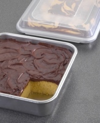 The baker's set has everything you need to get started on your way to creating a very special treat. Each is crafted of natural aluminum for even baking and great success. The handy plastic lid keeps leftovers fresh in the fridge. Set includes 9 x 13 cake pan, 9 x 13 baker's quarter sheet and one cover that fits both. Lifetime warranty. The baker's set has everything you need to get started on your way to creating a very special treat. Each is crafted of natural aluminum for even baking and great success. The handy plastic lid keeps leftovers fresh in the fridge. Set includes 9 x 13 cake pan, 9 x 13 baker's quarter sheet and one cover that fits both. Lifetime warranty.