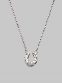 From the Tiny Treasures Collection. A good luck charm indeed, depicted in diamonds and set in 18k gold on a graceful chain. Diamonds, .24 tcw 18k white gold Chain length, about 18 Charm length, about ½ Lobster clasp Made in Italy From the Tiny Treasures Collection. A good luck charm indeed, depicted in diamonds and set in 18k gold on a graceful chain. Diamonds, .24 tcw 18k white gold Chain length, about 18 Charm length, about ½ Lobster clasp Made in Italy