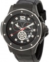 Stuhrling Original Men's 160F2.33551 Apocalypse Trinity Chronograph Black Ion-Plated Leather Watch