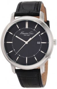Kenneth Cole New York Men's KC1652 Cyber Round Black Analog Date Watch Kenneth Cole New York Men's KC1652 Cyber Round Black Analog Date Watch