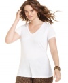 American Rag's plus size tee is a key item for your casual look! (Clearance)
