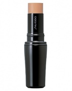 Shiseido The Makeup Stick Foundation SPF 15-18. A creamy stick foundation that glides on effortlessly providing medium coverage and a long-lasting lustrous natural finish while offering exceptional skincare benefits. Provides UV ray protection with SPF 15-18. Conceals fine lines and imperfections. Contains Multi-Nutrient Factor, an advanced moisturizer. Recommended for all skin types.