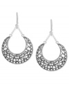 Simply stunning. This pair of drop earrings from Genevieve & Grace is crafted in sterling silver with a filigree floral pattern for a stylish and glamorous touch. Approximate drop length: 2-1/4 inches. Approximate drop width: 1-3/4 inches.