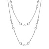 Stainless Steel with Clear Swarovski Crystal Necklace, 39.5