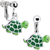 Stainless Steel Turtle Clip Earrings Stainless Steel Turtle Clip Earrings