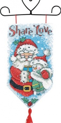 Dimensions Needlecrafts Counted Cross Stitch, Share Love Mini Banner Dimensions Needlecrafts Counted Cross Stitch, Share Love Mini Banner