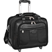 McKleinUSA CHICAGO 17inch Black Detachable-Wheeled Laptop Overnight with Removable Brief