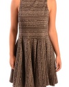 Tibi Women's Fair Isle Knit Dress Black Multi LG