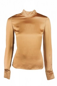 Stella McCartney womens mock neck button back long sleeve top Stella McCartney womens mock neck button back long sleeve top