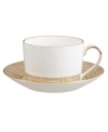 Like fine mesh ribbons, a crisscross of gold bands with platinum accents create this delightfully rustic dinnerware pattern. A beautiful way to bring homespun charm to formal events or exquisite style to every meal.