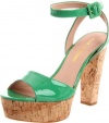 Pour La Victoire Women's Nasha Platform Sandal, Kelly Green Patent, 9.5 M US