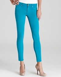 A pair of DL1961 jeans enlivens denim collections with a bright color wash and formfitting, skinny fit. A pair of DL1961 jeans enlivens denim collections with a bright color wash and formfitting, skinny fit.