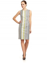THE LOOKCheerful polka dot and floral printStretch cotton in a simple day silhouetteSleek, fitted shapeJewel necklineSleevelessFront and back dartsHidden back zip closureBack slitTHE FITAbout 37 from shoulder to hemTHE MATERIAL98% cotton/2% elastaneCARE & ORIGINDry cleanMade in Italy THE LOOKCheerful polka dot and floral printStretch cotton in a simple day silhouetteSleek, fitted shapeJewel necklineSleevelessFront and back dartsHidden back zip closureBack slitTHE FITAbout 37 from shoulder to hemTHE MATERIAL98% cotton/2% elastaneCARE & ORIGINDry cleanMade in Italy