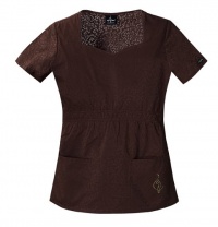 Baby Phat 26842 Animalier Burn Out Scrub Top Jungle Cat Brown Small Baby Phat 26842 Animalier Burn Out Scrub Top Jungle Cat Brown Small
