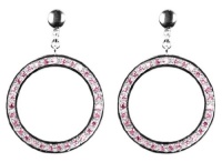 Studio 925 Pink Cubic Zirconia Circle Divine Sterling Silver Earrings Studio 925 Pink Cubic Zirconia Circle Divine Sterling Silver Earrings