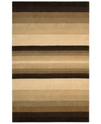 With a modern approach to traditional designs, the India House collection offers beauty to be appreciated for years to come. Meticulous hand-tufting results in truly artful detail. Tonal styling in rich browns and tans gives this rug striking geometric appeal. (Clearance) With a modern approach to traditional designs, the India House collection offers beauty to be appreciated for years to come. Meticulous hand-tufting results in truly artful detail. Tonal styling in rich browns and tans gives this rug striking geometric appeal. (Clearance)