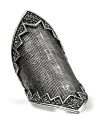 Be a fashion rebel with this etched House of Harlow 1960 ring, crafted of silver in a slightly subversive shield shape.