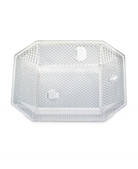 Serve your guests in style with this crystal plate from Baccarat's collection of serveware and serving dishes crafted in an embossed diamond design that will add simple elegance to any occasion. Serve your guests in style with this crystal plate from Baccarat's collection of serveware and serving dishes crafted in an embossed diamond design that will add simple elegance to any occasion.