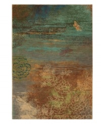 Earthy, washed-out hues fade into one another, revealing a stunning flower-and-butterfly motif that add garden-fresh style to any decor. Woven from lush nylon that delivers softness underfoot and superb resistance to everyday wear. Earthy, washed-out hues fade into one another, revealing a stunning flower-and-butterfly motif that add garden-fresh style to any decor. Woven from lush nylon that delivers softness underfoot and superb resistance to everyday wear.